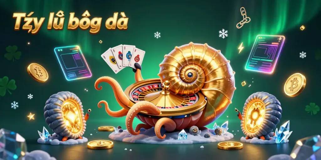 Engage in Tỷ lệ bóng đá betting with our vibrant 3D illustration featuring a mystical nautilus as a roulette wheel.