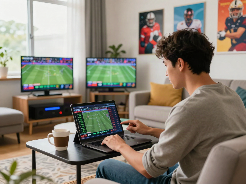 Ambiance d'analyse des paris sportifs avec le meilleur site de pari sportif.