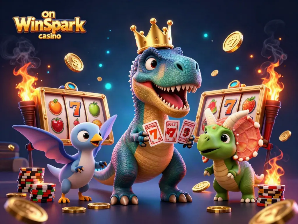 Engage with thrilling gaming at on WinSpark casino featuring vibrant characters in a 3D scene.