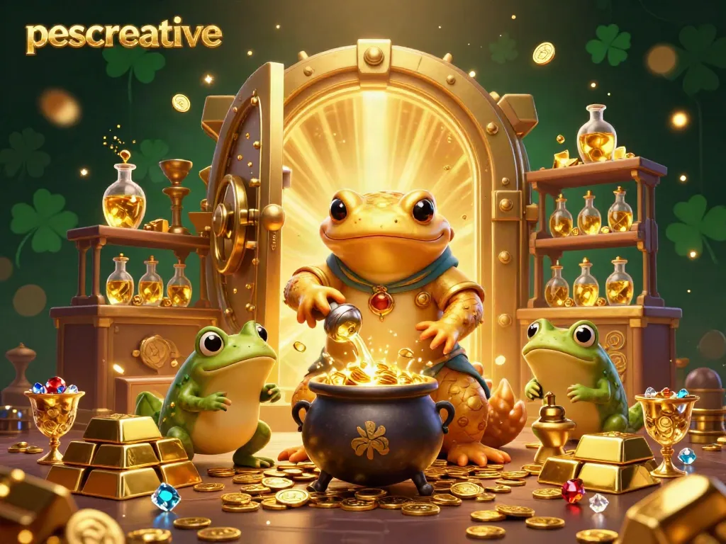 Experience exciting gambling action with pescreative as fantasy characters transform metals into gold in this vibrant casino scene.