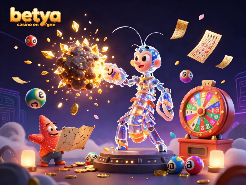 Experience the excitement of betya casino en ligne as a galactic samurai mantis shrimp battles through an asteroid shower of gems.