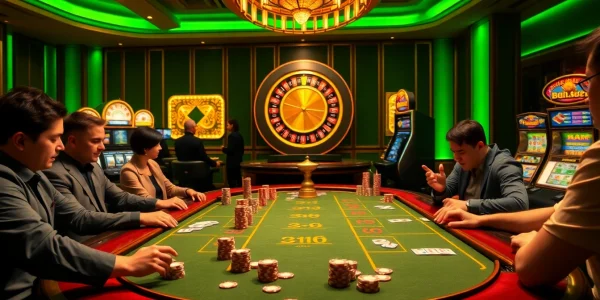 Experience the thrill of gaming at 166bet with professional poker play and vibrant casino atmosphere.