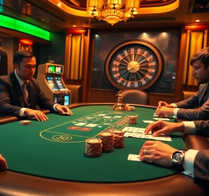 Experience thrilling gameplay with high-stakes poker at https://bj66.at, showcasing luxury casino elements.
