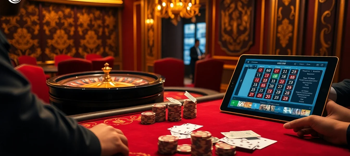 Experience the thrill of C168 with poker chips at a luxurious casino table.