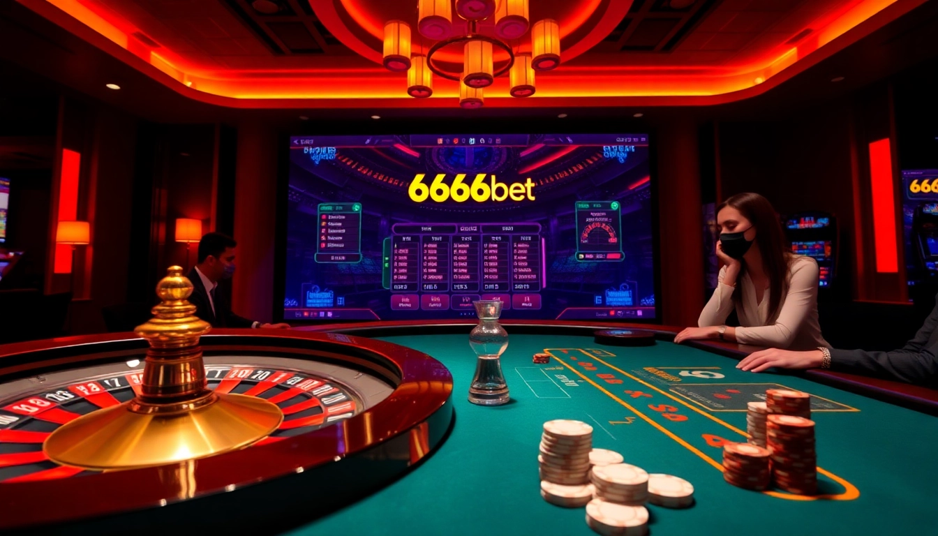 Experience thrilling gameplay at 6666bet with vibrant casino scenes and engaging betting action.