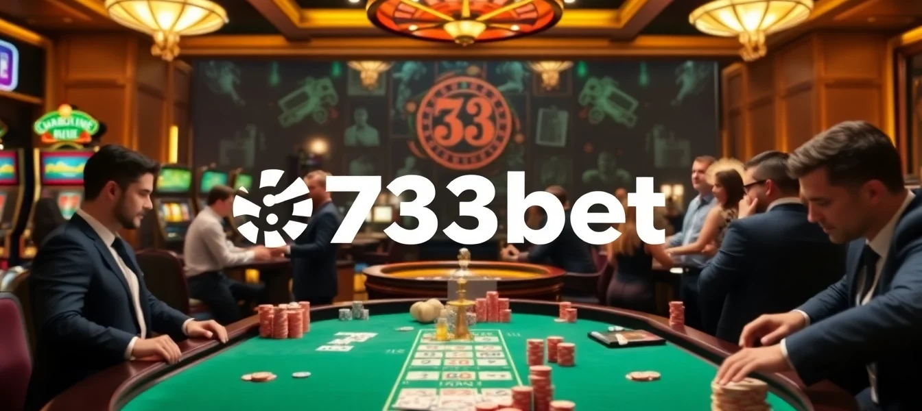 Engaged players enjoying a thrilling gaming experience at 733bet casino, featuring vibrant tables and exciting atmosphere.