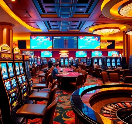 Exciting casino scene showcasing poker and roulette with immersive elements from https://cpc188.org.