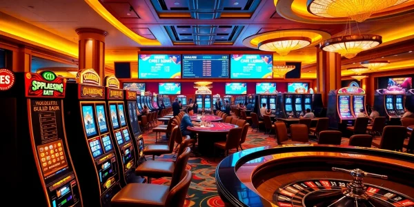 Exciting casino scene showcasing poker and roulette with immersive elements from https://cpc188.org.