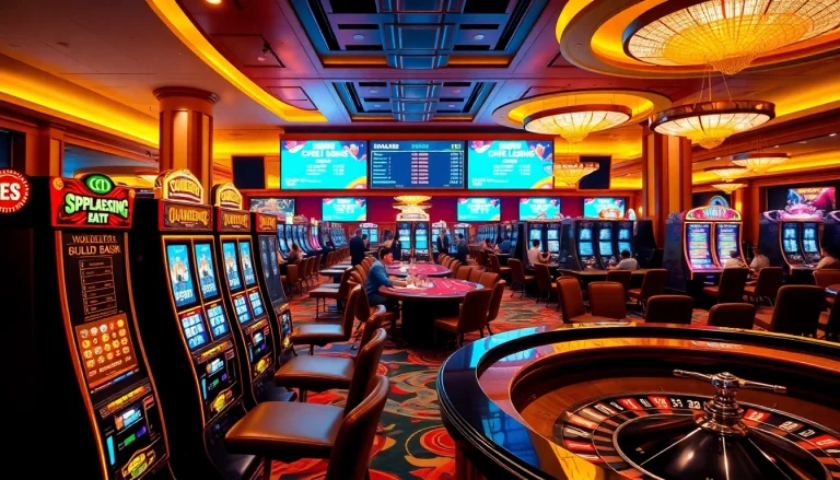 Exciting casino scene showcasing poker and roulette with immersive elements from https://cpc188.org.