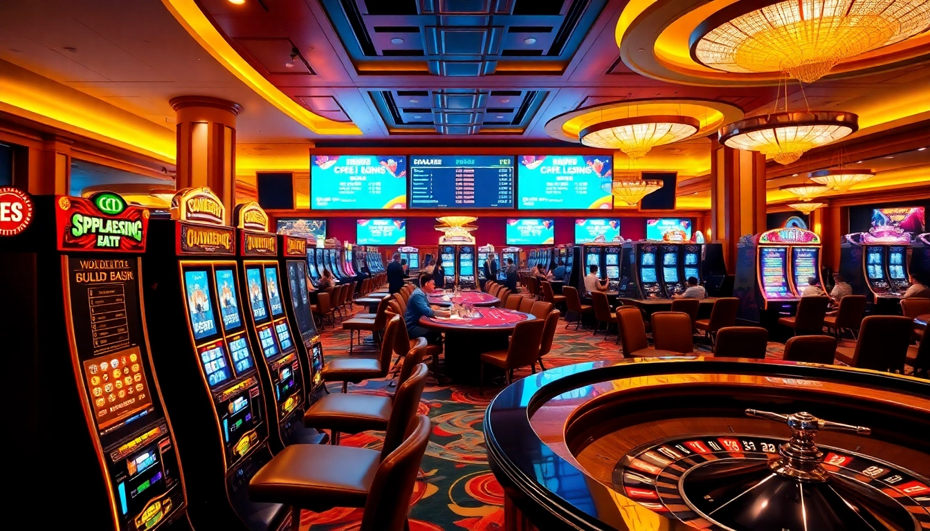 Exciting casino scene showcasing poker and roulette with immersive elements from https://cpc188.org.