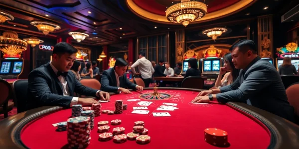 Experience the thrill of gambling at Nhà cái CF789 with vibrant casino gaming visuals.