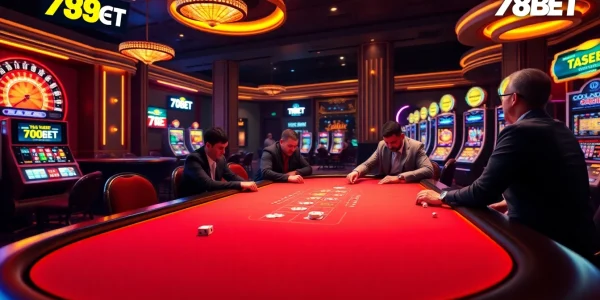 Experience thrilling gameplay with 789BET's online casino features, showcasing engaging poker and roulette action.