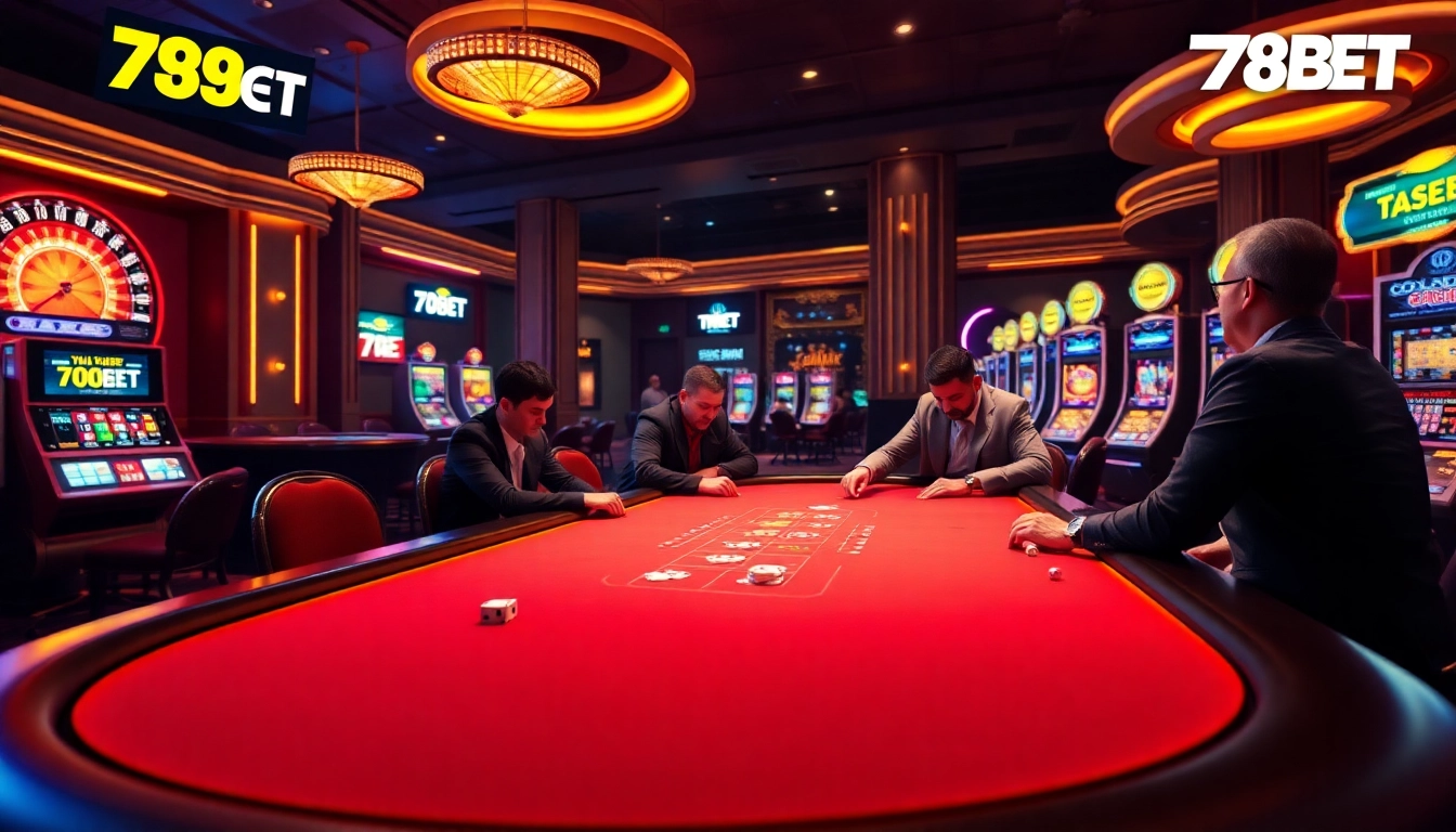 Experience thrilling gameplay with 789BET's online casino features, showcasing engaging poker and roulette action.