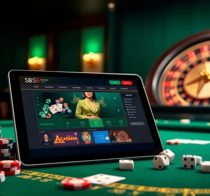 Experience high-stakes excitement at the S8 online casino with vibrant gaming elements.