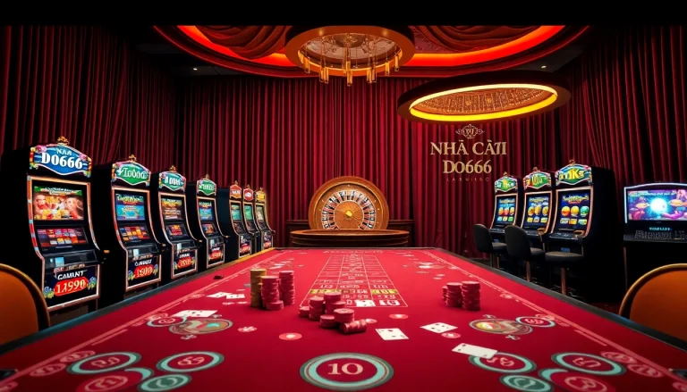 Experience the excitement of Nhà cái Do666 in a luxurious casino setting with vibrant games and thrilling betting opportunities.