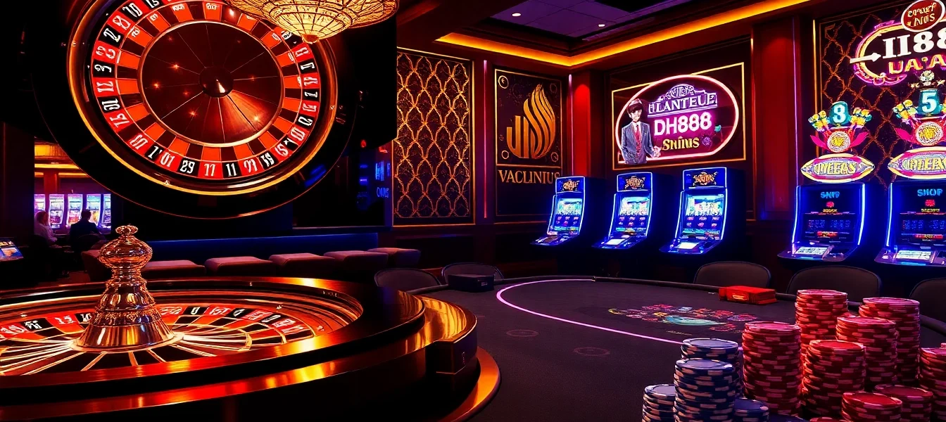 Experience the excitement at DH88 casino with vibrant slot machines and poker games.