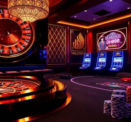 Experience the excitement at DH88 casino with vibrant slot machines and poker games.