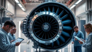 NK 88 turbofan engine design showcased in a high-tech lab with engineers.