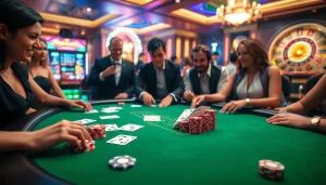 Experience the thrill of gaming at trang chủ 88aa with vibrant casino tables and slot machines.