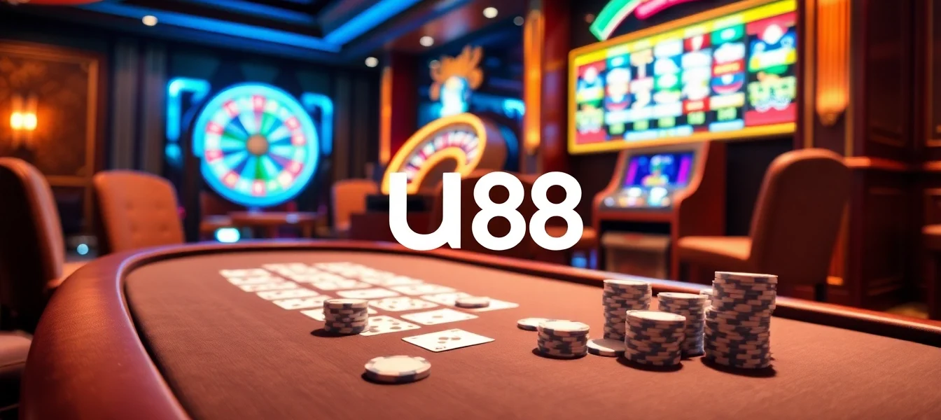 Players enjoying a thrilling game at UU88 casino with poker chips and cards on the table.