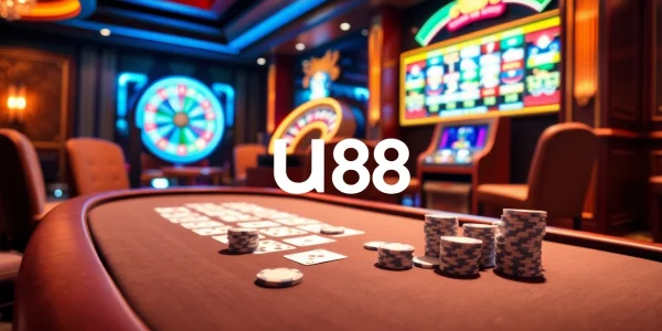 Players enjoying a thrilling game at UU88 casino with poker chips and cards on the table.