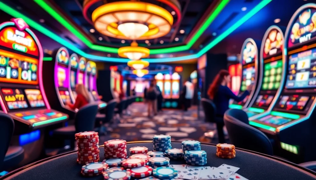 Découvrez le meilleur casino crypto avec un éclairage vibrant et un design moderne.