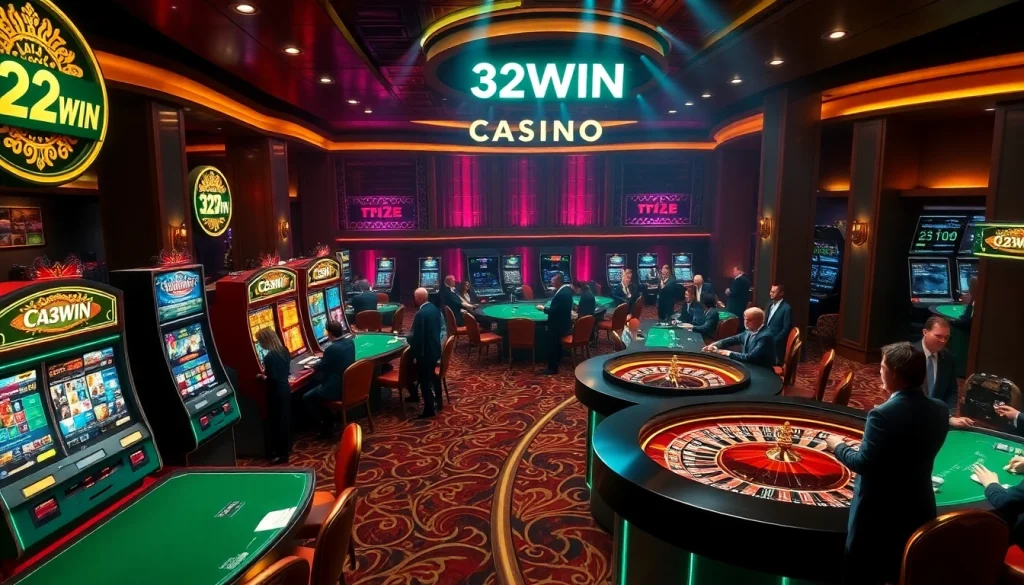 Experience the thrill at https://32wincasino.com/ with vibrant slot machines and elegant poker tables.