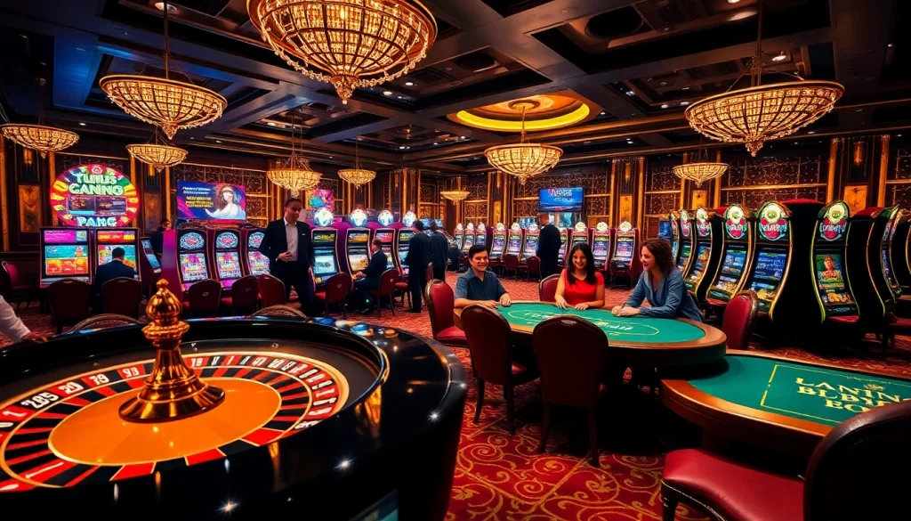 Experience thrilling gameplay at a casino avec bonus sans depot with vibrant roulette wheels and exciting slot machines.