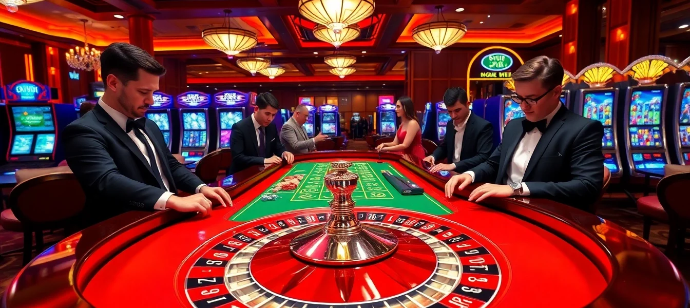 Gamble with confidence at https://s8net.com/ in a luxurious casino setting featuring roulette, slots, and professional dealers.