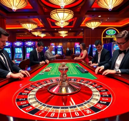 Gamble with confidence at https://s8net.com/ in a luxurious casino setting featuring roulette, slots, and professional dealers.