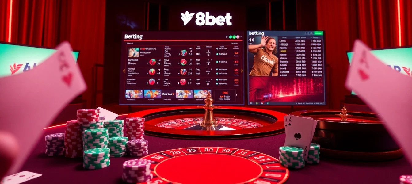 Experience the thrill of online gambling with F8bet, featuring vibrant casino tables and dynamic betting interfaces.