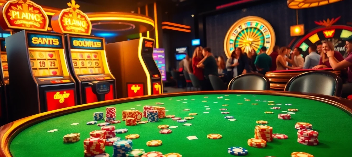 Experience the thrill of 888new with dynamic casino tables and colorful poker chips.
