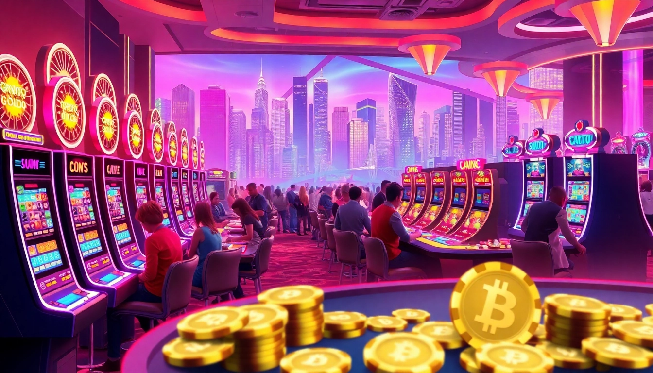 Profitez des jeux passionnants d'un crypto casino moderne rempli de lumières et d'opportunités.