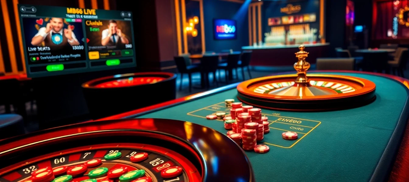 Players engaging with the MB66 casino interface, showcasing thrilling poker and roulette action.