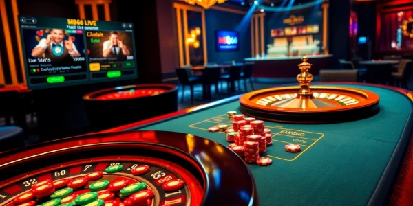 Players engaging with the MB66 casino interface, showcasing thrilling poker and roulette action.