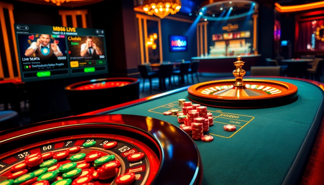 Players engaging with the MB66 casino interface, showcasing thrilling poker and roulette action.