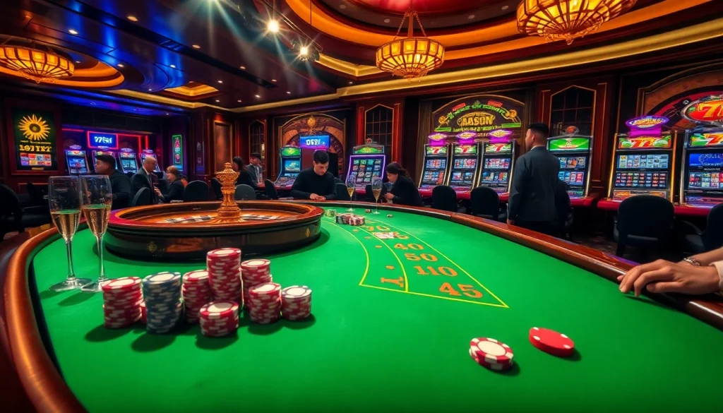 Experience the excitement of 789BET at a luxury casino table with colorful chips and engaging gameplay.