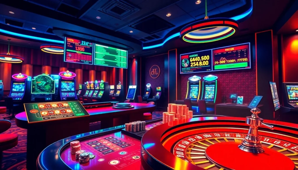 Players enjoying interactive gaming experiences at crypto casinos with vibrant poker chips and sleek interfaces.