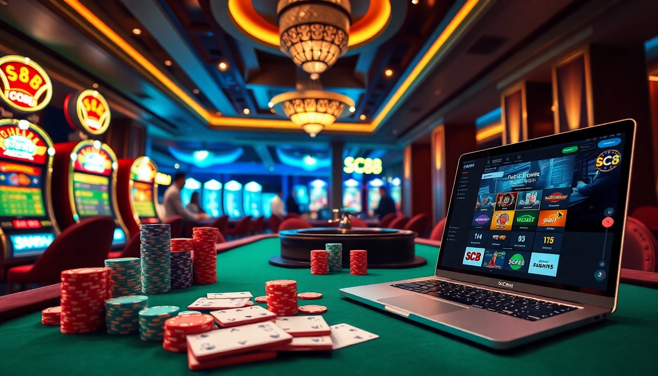 Experience thrilling gameplay at SC88 COM with colorful casino tables and vibrant gaming action.