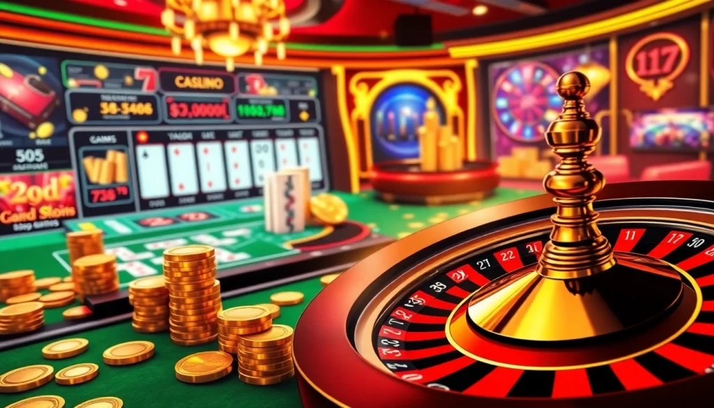 Engage in thrilling gameplay at nouveaux casino en ligne with vibrant tables, cards, and chips.