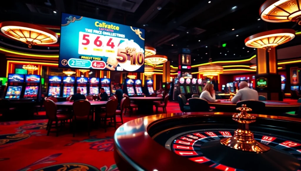 Découvrez des jeux de casino en ligne captivants dans un environnement luxueux et animé.