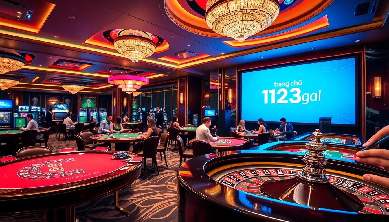 Experience the excitement of gaming at trang chủ 123ga with vibrant casino tables and lively players.
