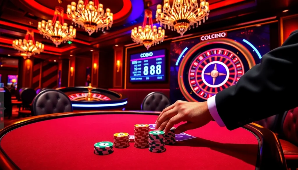 Experience the thrill of C168 with high-stakes poker at a luxurious casino table.