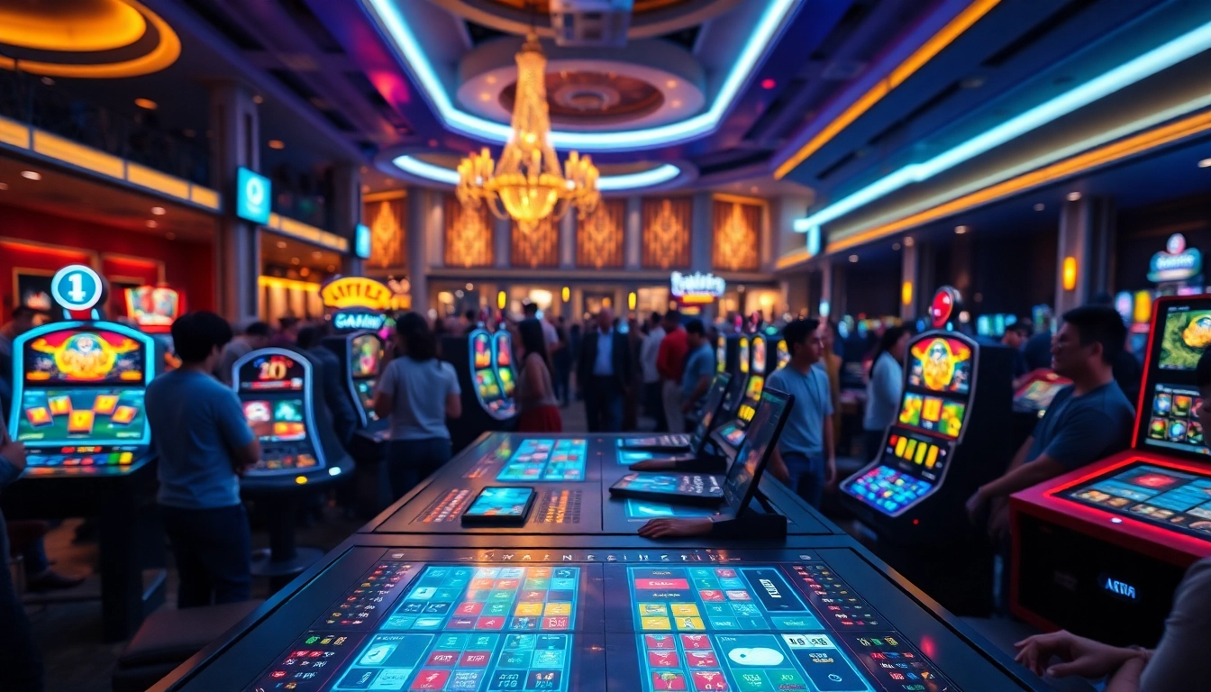 Les jeux de tables modernes dans un crypto casino vibrant et accueillant.