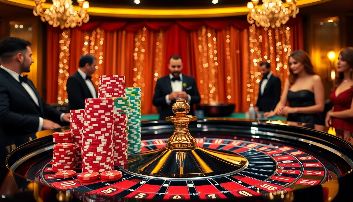 Cliquez pour jouer à des jeux de casino en ligne, ambiance luxueuse et festive.