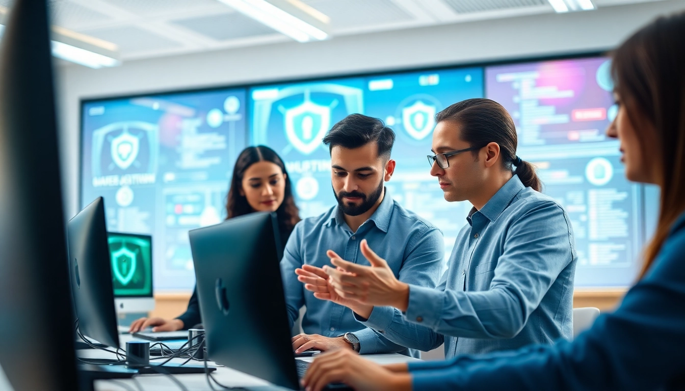 Formation cybersécurité interactive avec des participants engagés et des outils modernes.