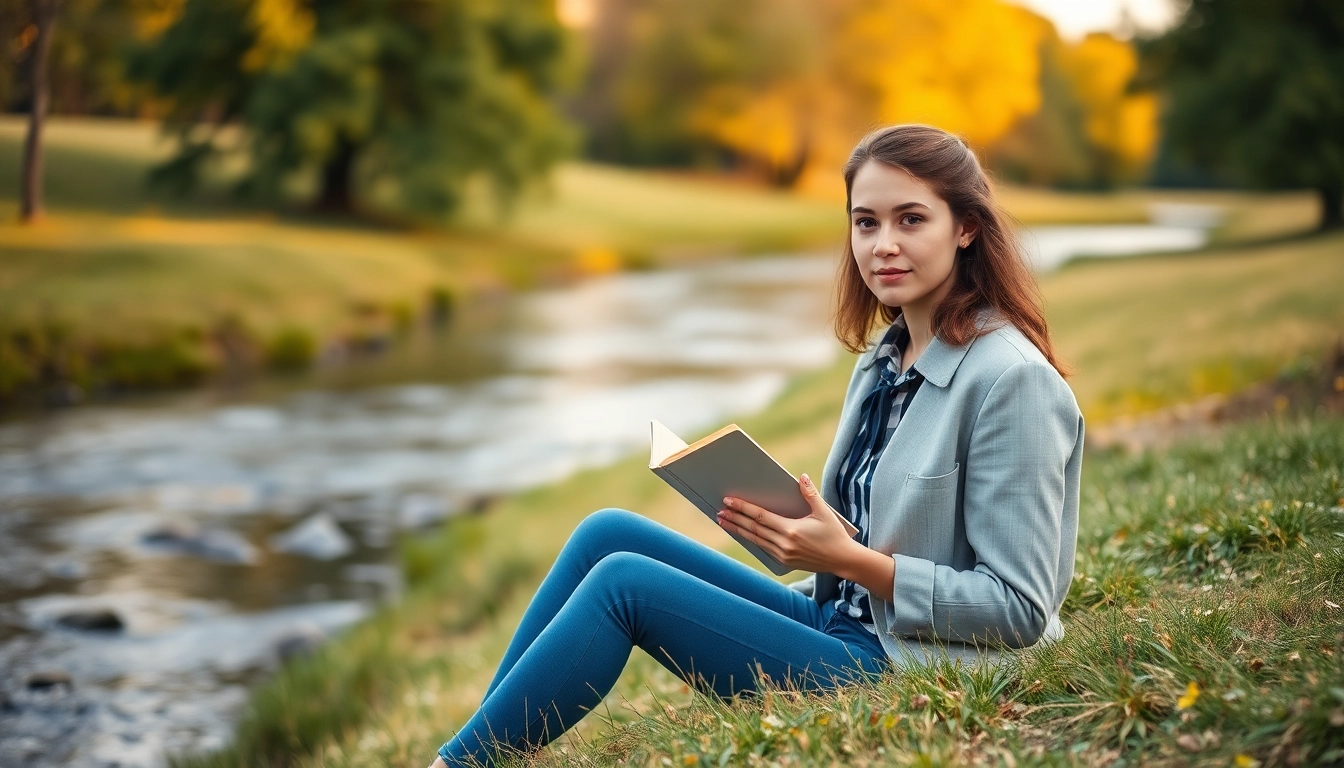 Life in a Break Down reflection scene with a young adult journaling in nature.