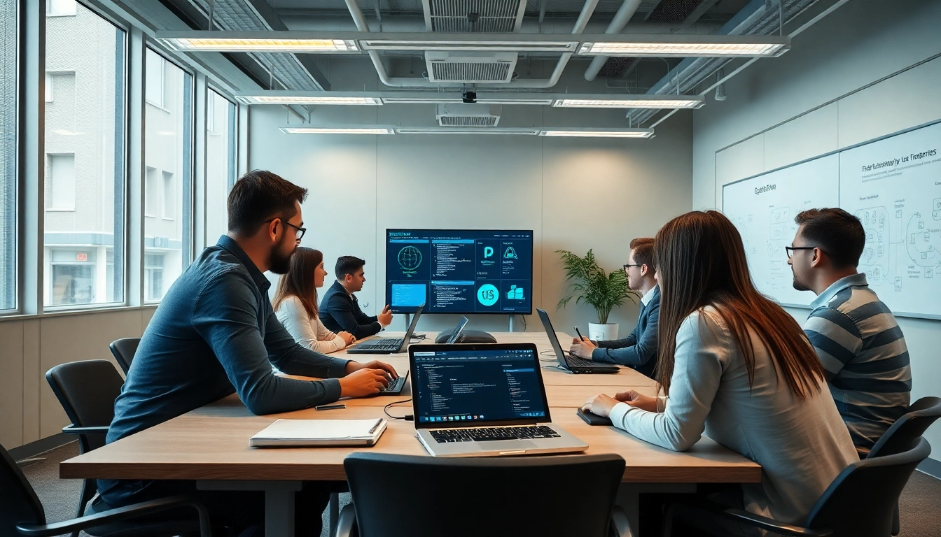 Formation cybersécurité : élèves engagés lors d'une formation pratique, matériel moderne.