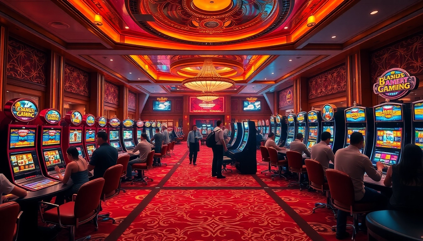 Jouer à des jeux de casino en ligne sans verification dans un cadre luxueux et animé.