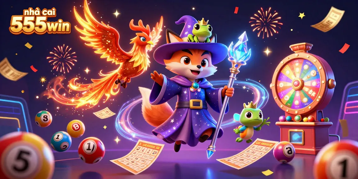 Experience thrilling gaming action at nhà cái 555win with vibrant lottery games and captivating visuals.